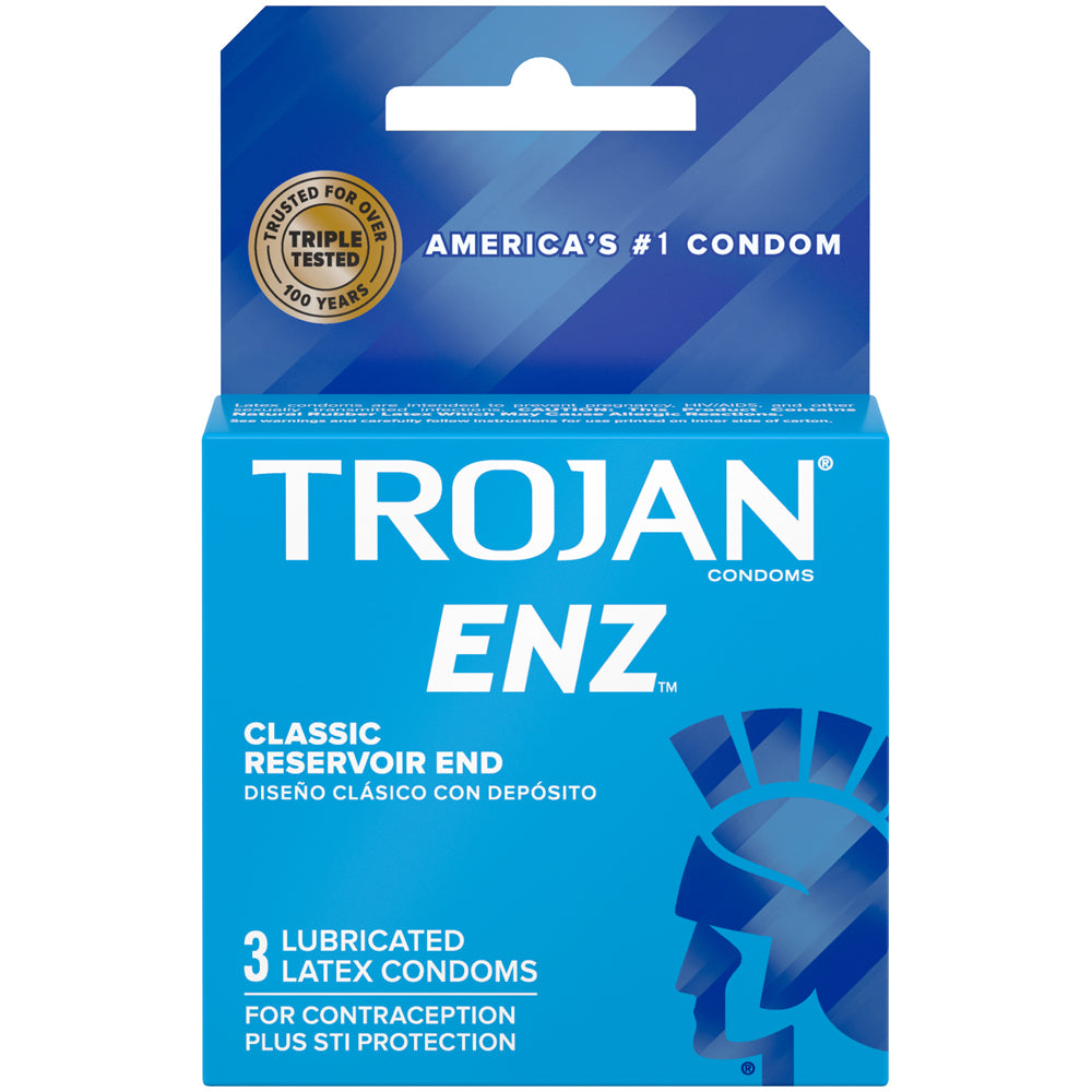 Trojan Enz Lubricatd (3ct) | 22600930501 | Discreet Personal Wellness
