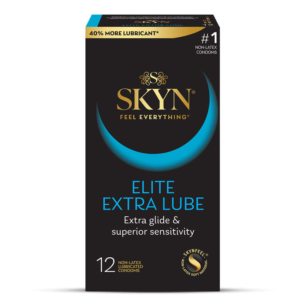 Skyn Elite Extra Lubricated Condoms 12Pk | 70907275122 | Discreet Personal Wellness