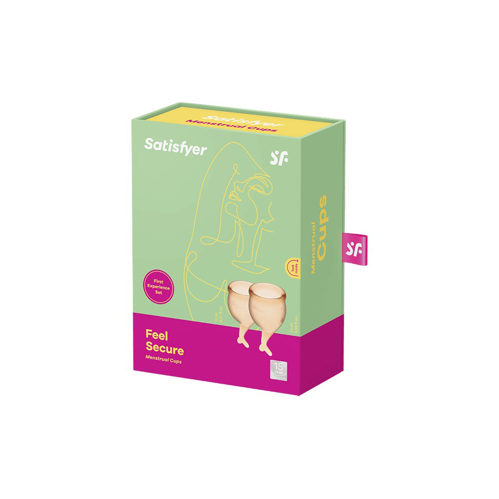 Satisfyer Feel Secure Menstrual Cup Orange | 4061504002286 | Discreet Personal Wellness