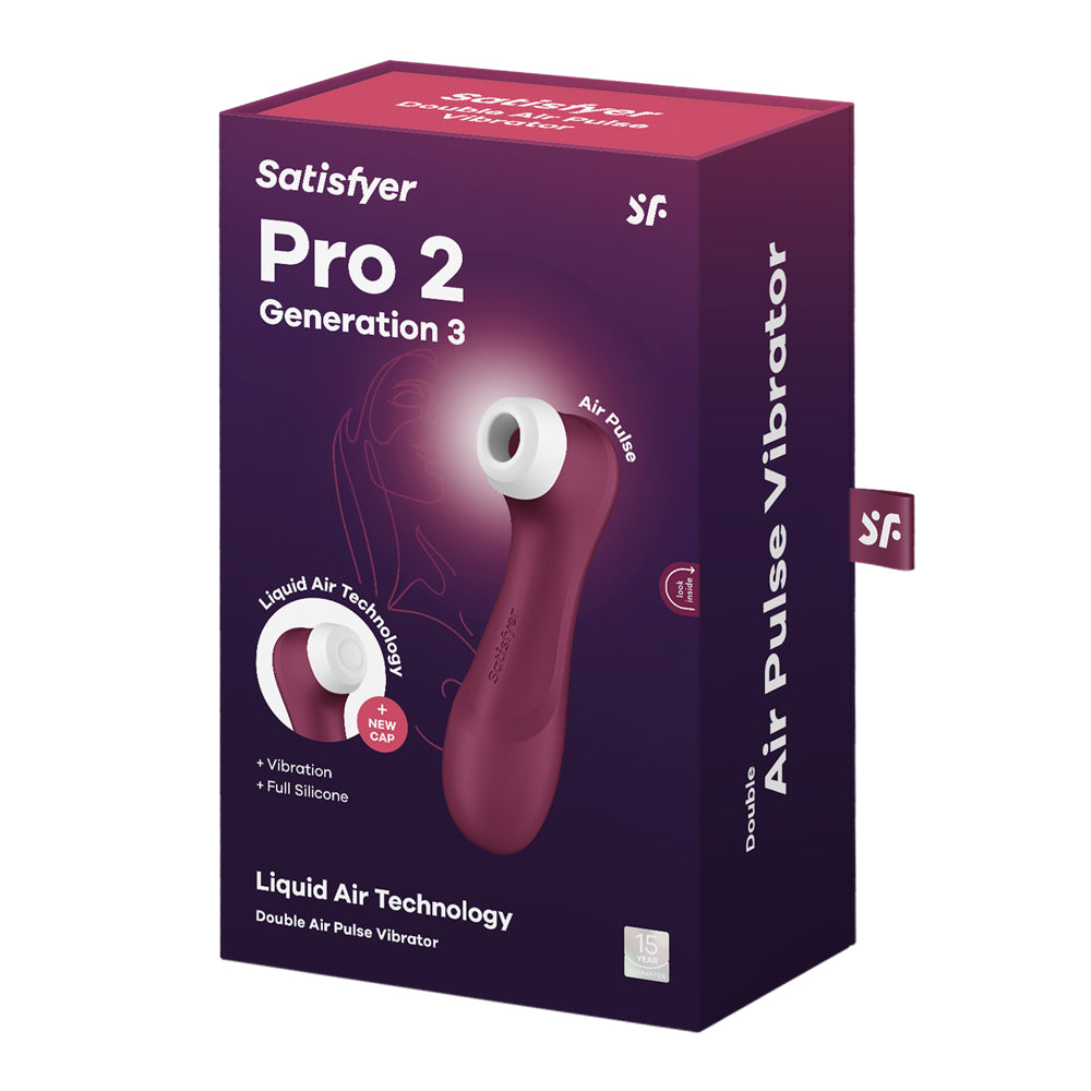 Satisfyer Pro 2 Generation 3 Non-App Wine Red | 4061504058184 | Discreet Personal Wellness