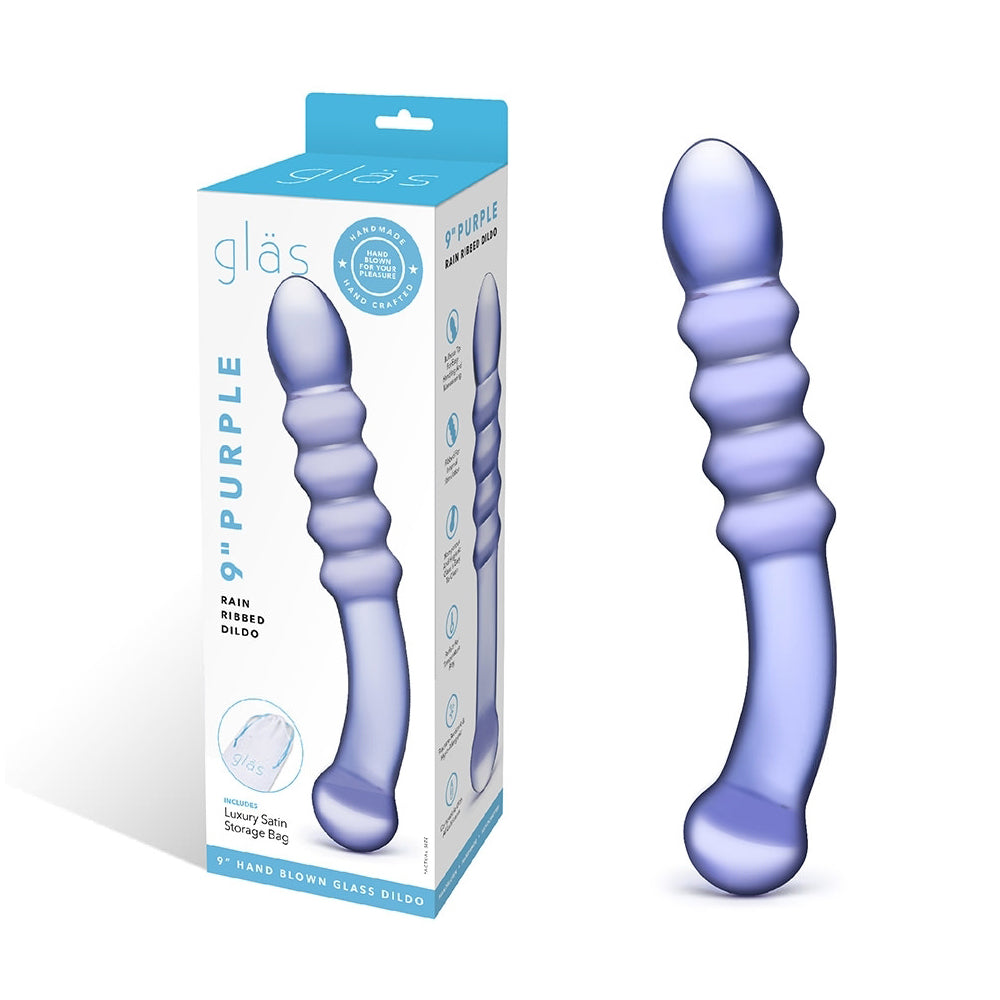 Purple Rain Ribbed Dildo | 4890808063163 | Discreet Personal Wellness