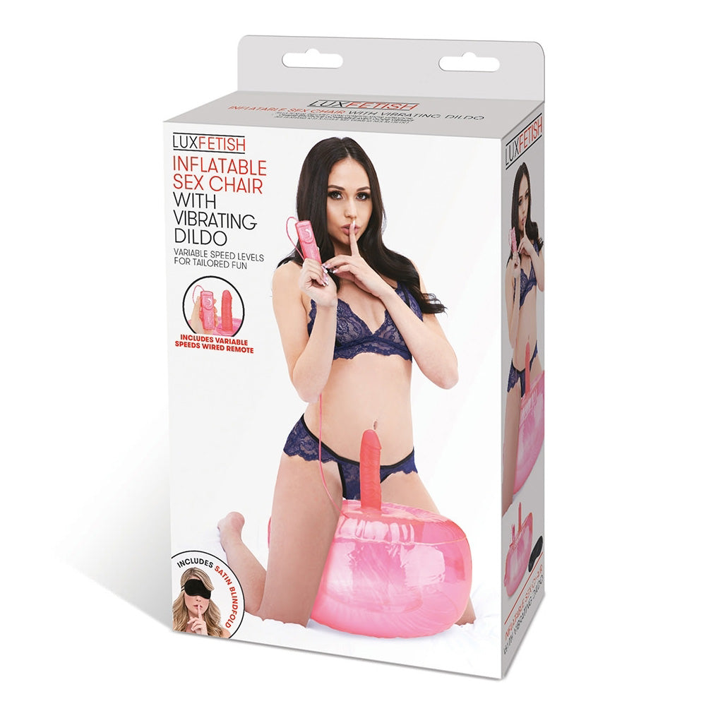 Inflatable Sex Chair With Vibrating Dildo | 4890808245507 | Discreet Personal Wellness