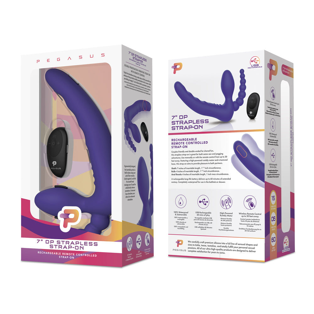 7" Remote Control Strapless D.P. Silicone Strap On | 4890808255667 | Discreet Personal Wellness