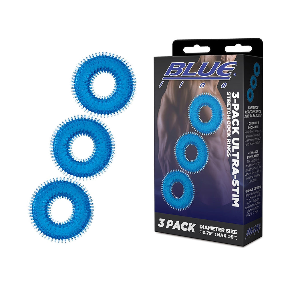 3-Pack Ultra-Stim Stretch Penis Rings | 4890808264645 | Discreet Personal Wellness