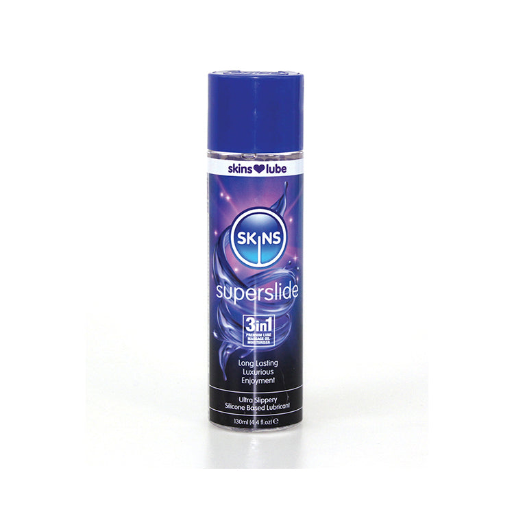 Skins Super Slide Silicone Based Lubricant 4.4 oz. | 5037353004701 | Discreet Personal Wellness