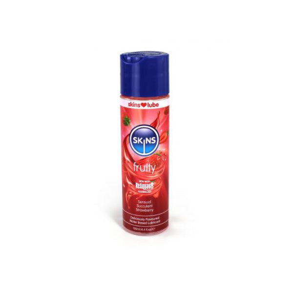 Skins Strawberry Water Based Lubricant 4.4 oz. | 5037353004749 | Discreet Personal Wellness
