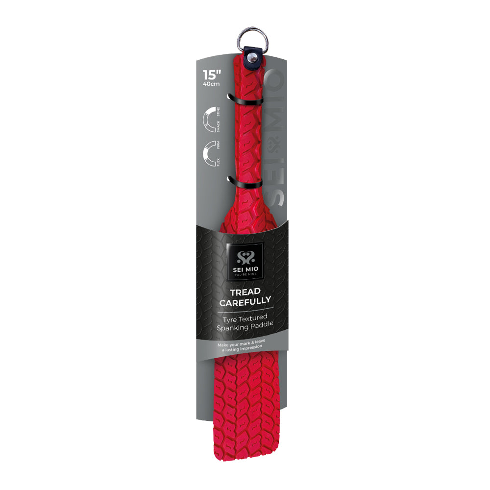 Sei Mio Tyre Paddle Large Red | 5037353006361 | Discreet Personal Wellness