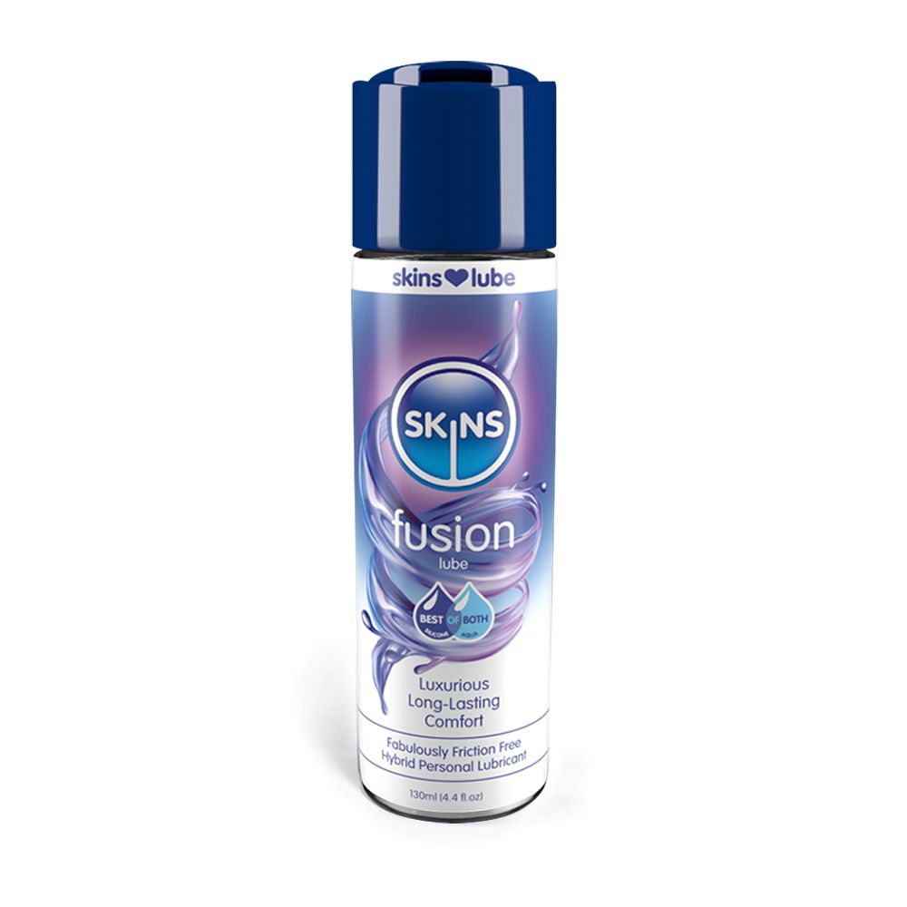 Skins Fusion Hybrid Silicone And Water Based Lubricant 4.4 oz. | 5037353006439 | Discreet Personal Wellness