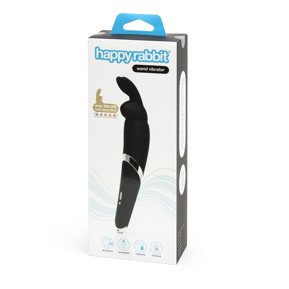 Happy Rabbit Wand Vibrator Black | 5060020009419 | Discreet Personal Wellness