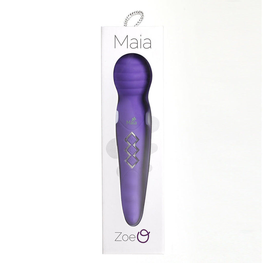 Zoe Twisty USB Rechargable Dual Vibrating Pleasure Wand Neon Purple | 5060311470294 | Discreet Personal Wellness
