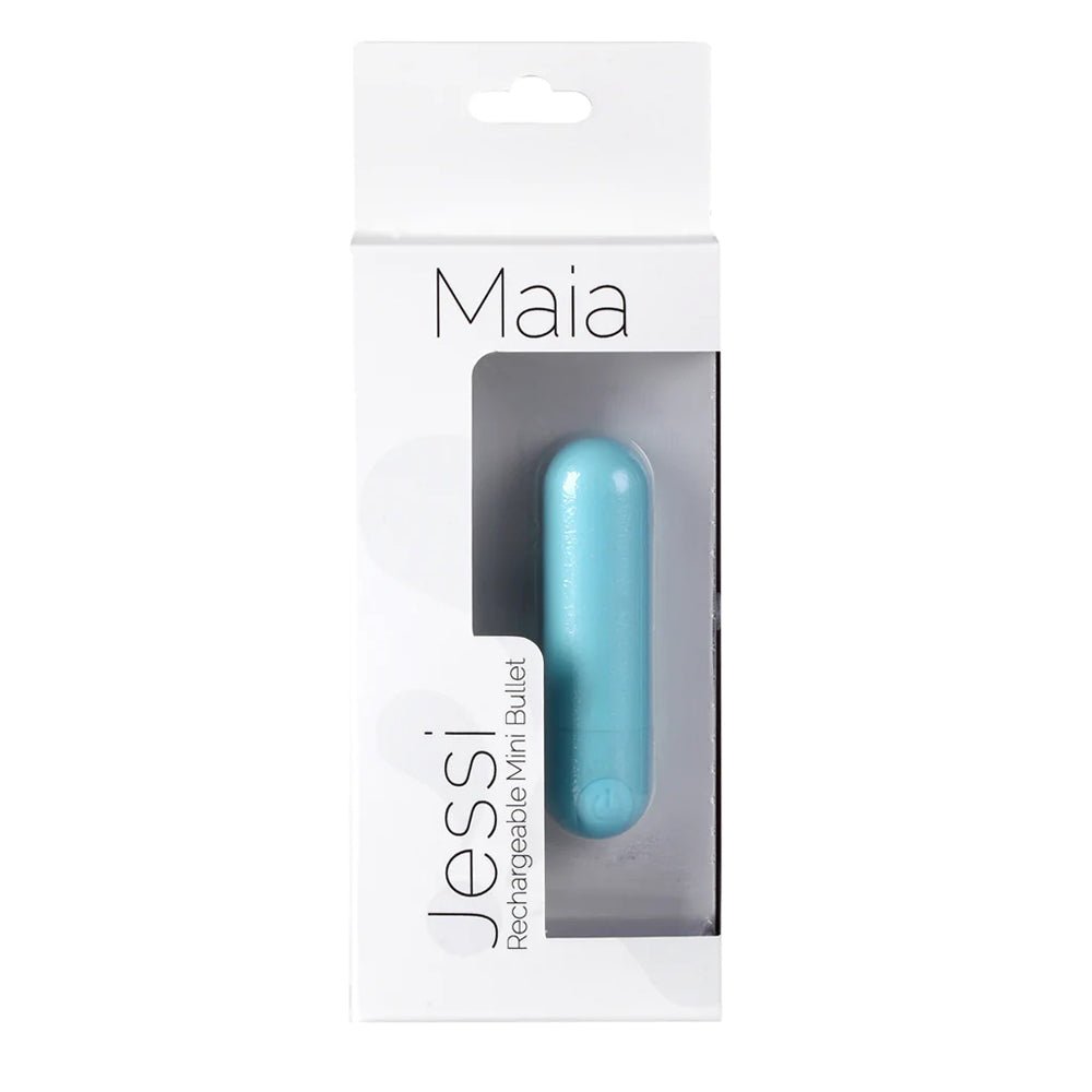 Maia Jessi USB Rechargeable Super Charged Mini Bullet Teal Blue | 5060311472526 | Discreet Personal Wellness
