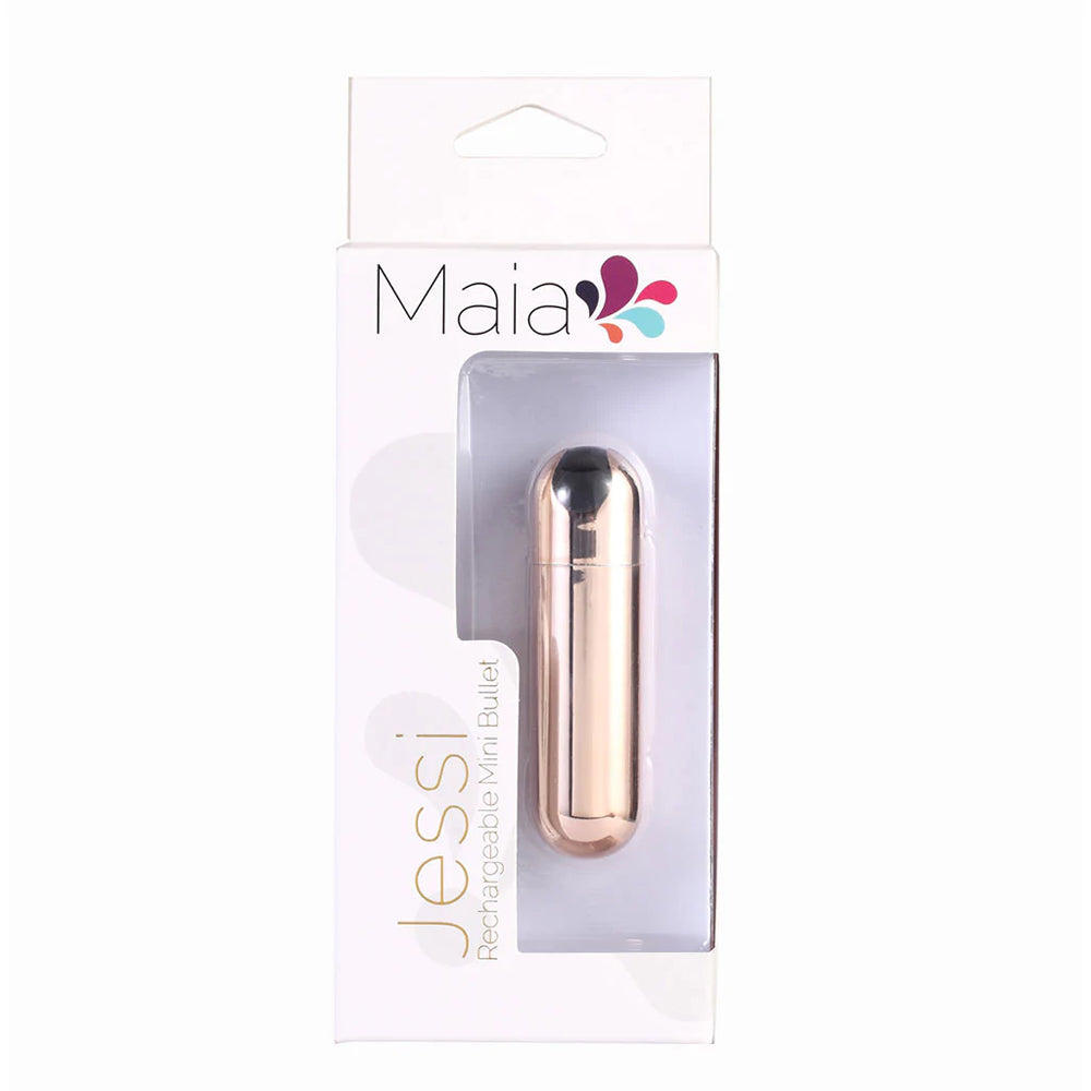 Maia Jessi GOLD USB Rechargeable Super Charged Mini Bullet | 5060311472618 | Discreet Personal Wellness