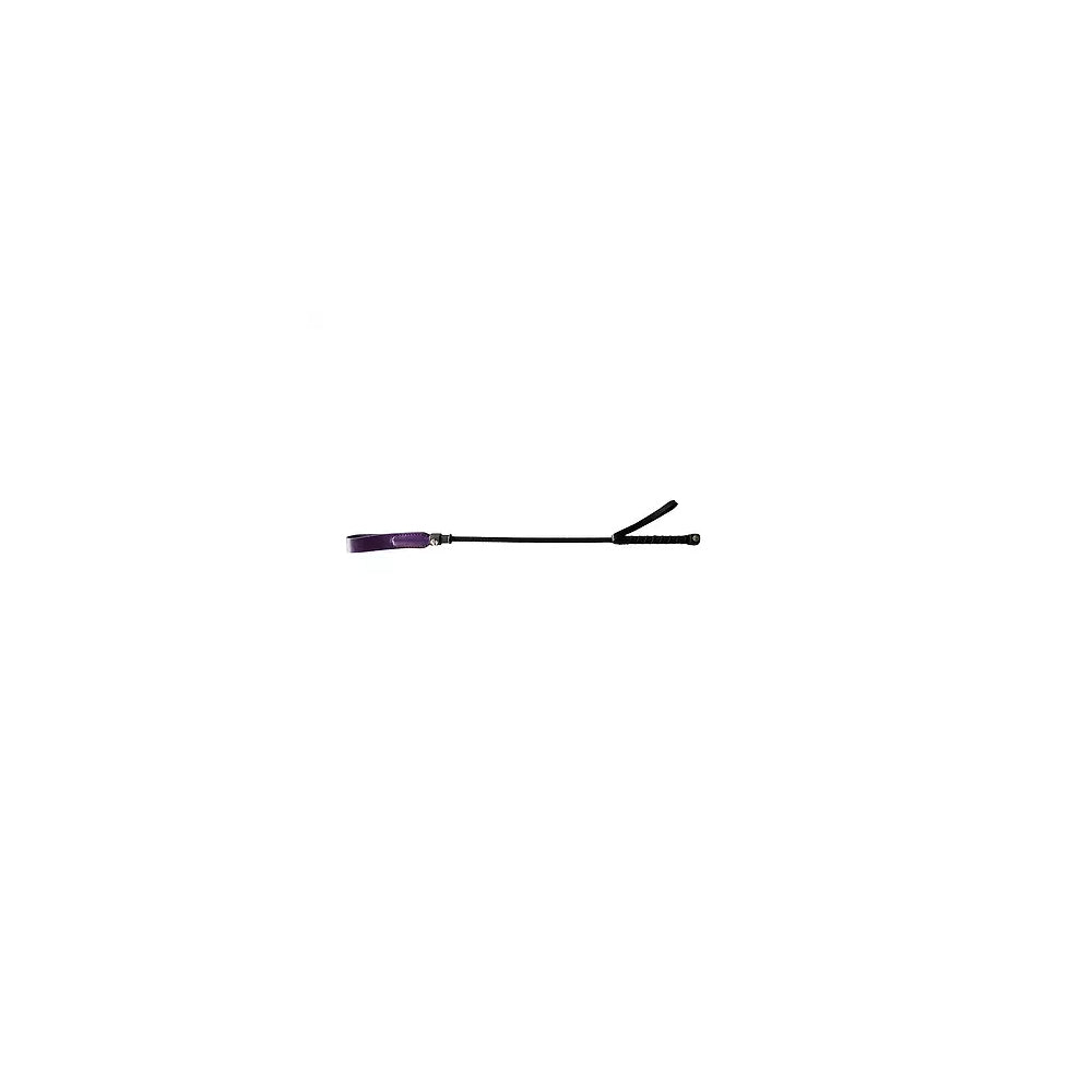 Short Leather Riding Crop Slim Tip Purple | 5060404819108 | Discreet Personal Wellness