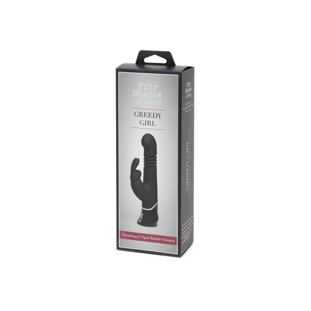Fifty Shades Of Grey Greedy Girl Rechargeable Thrusting G-Spot Rabbit Vibrator | 5060680311167 | Discreet Personal Wellness