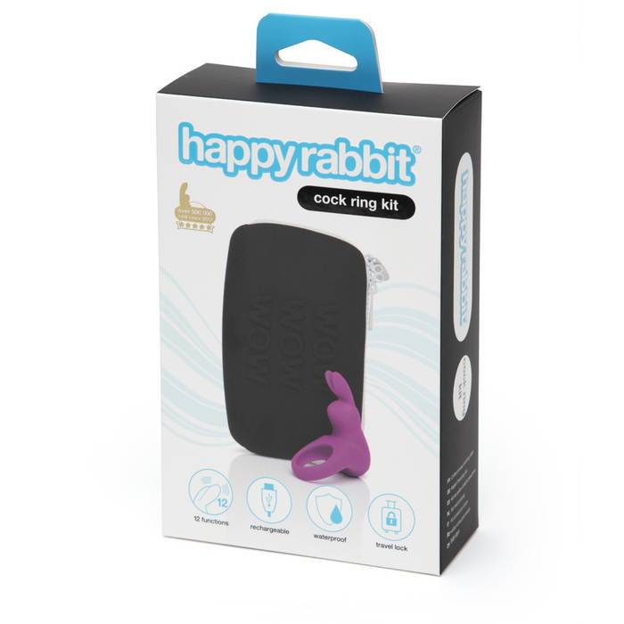 Happy Rabbit Penisring Kit 2 Piece Black | 5060779239754 | Discreet Personal Wellness