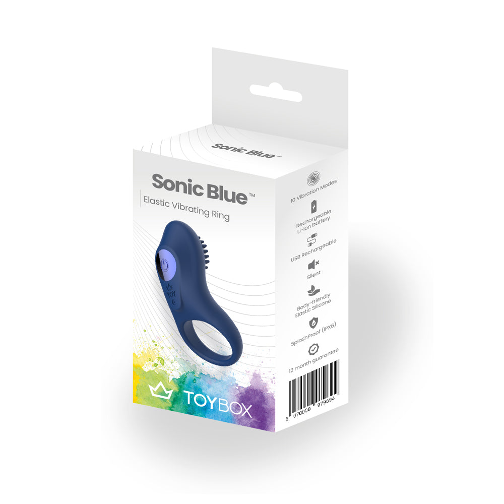 Sonic Blue Vibrating Ring | 5070000979687 | Discreet Personal Wellness