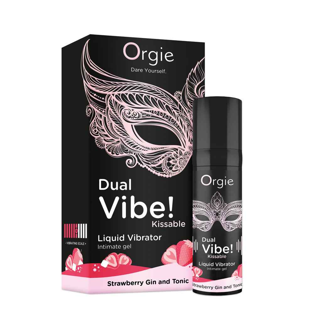 Orgie Dual Vibe Kissable Liquid Vibrator Strawberry Gin And Tonic | 5600742917595 | Discreet Personal Wellness