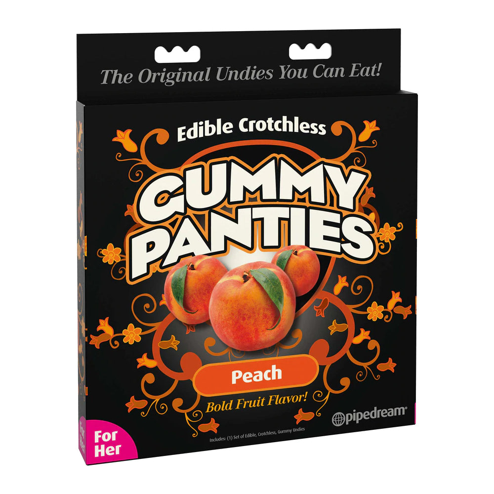 Edible Crotchless Gummy Panties Peach | 603912144253 | Discreet Personal Wellness