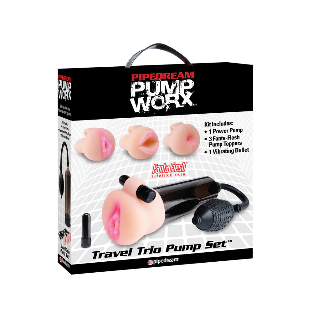 Pump Worx Travel Trio Pump Set | 603912294699 | Discreet Personal Wellness