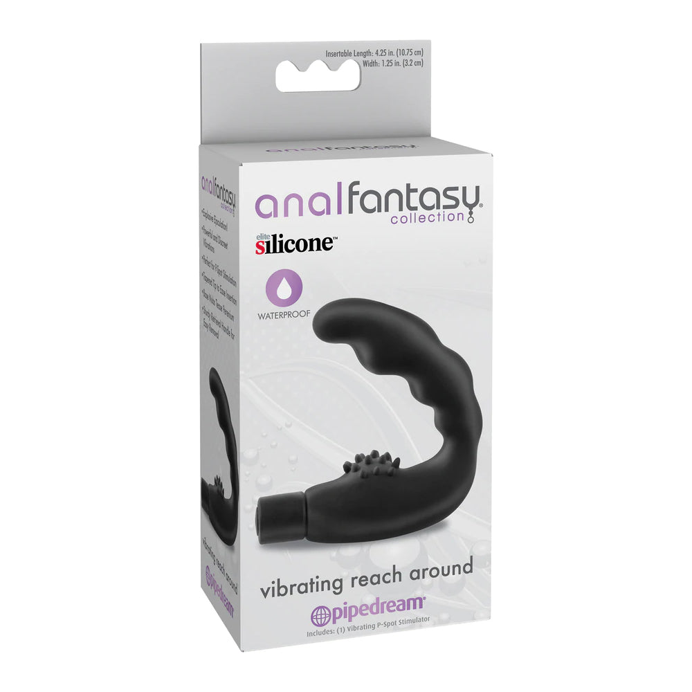 Anal Fantasy Collection Vibrating Reach Around Black | 603912332292 | Discreet Personal Wellness