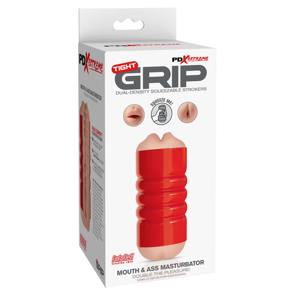 Pipedream Extreme Toyz Tight Grip Mouth & Ass Masturbator Red | 603912357936 | Discreet Personal Wellness