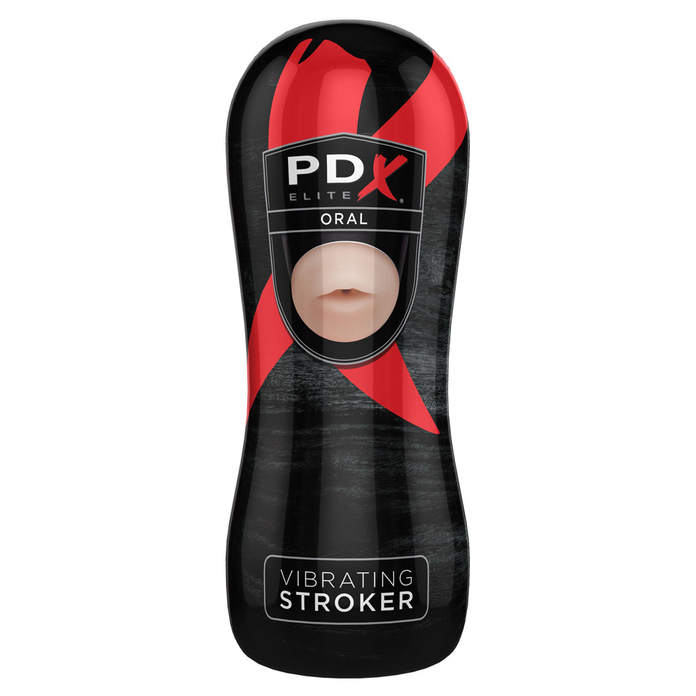 PDX Elite Vibrating Oral Stroker | 603912751451 | Discreet Personal Wellness