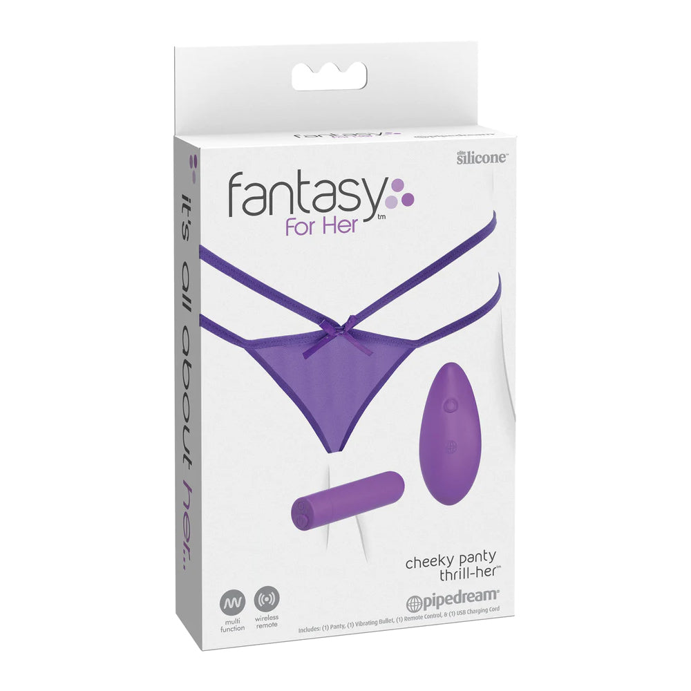 Fantasy For Her Cheeky Panty Thrill-Her Purple | 603912752168 | Discreet Personal Wellness