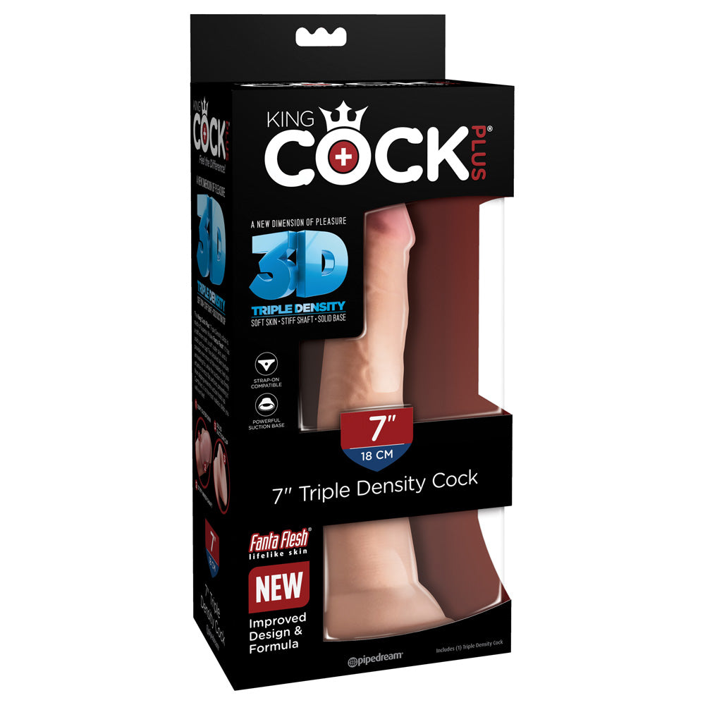 King Penis Plus 7" Triple Density Penis | 603912762471 | Discreet Personal Wellness