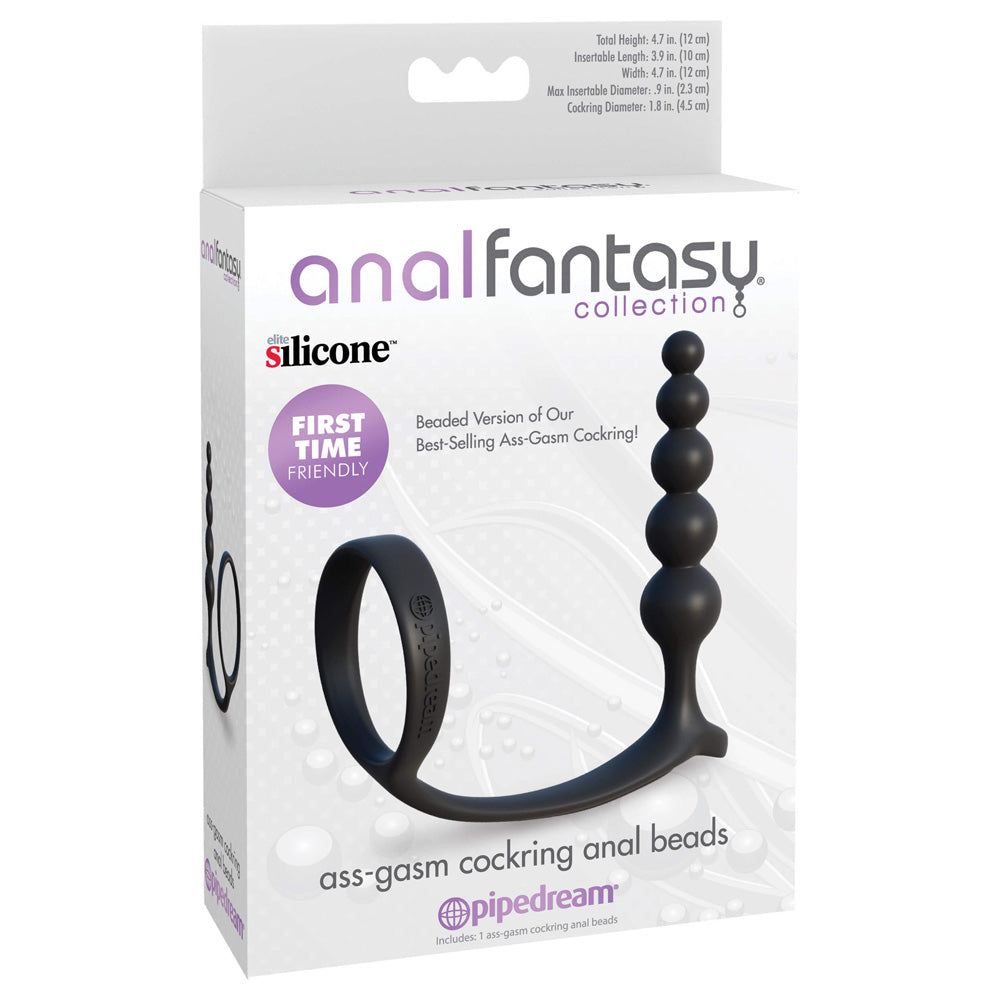 Anal Fantasy Collection Ass-Gasm Penisring Anal Beads | 603912765816 | Discreet Personal Wellness