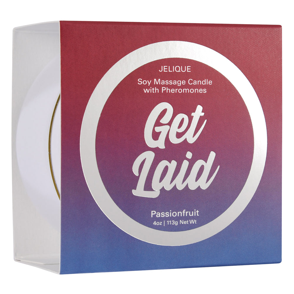 Massage Candle With Pheromones Get Laid Passion Fruit 4 oz. | 638258450034 | Discreet Personal Wellness