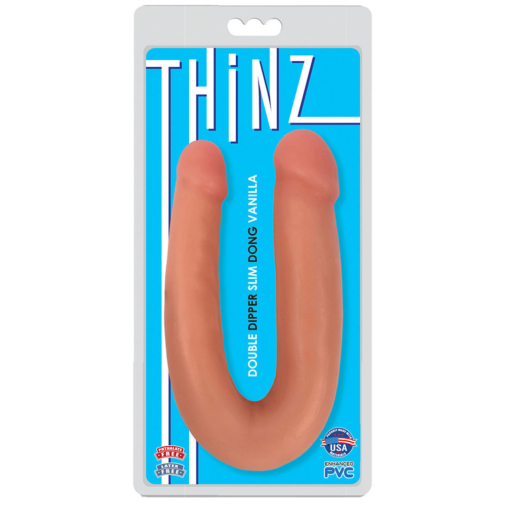 Thinz Double Dipper Slim 13" Vanilla | 643380985392 | Discreet Personal Wellness
