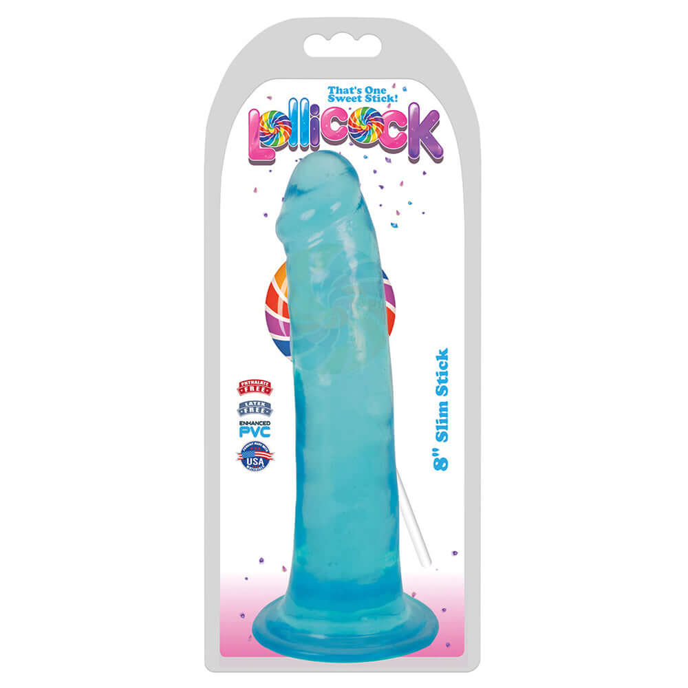 LolliPenis 8" Slim Stick Berry Ice | 643380985699 | Discreet Personal Wellness