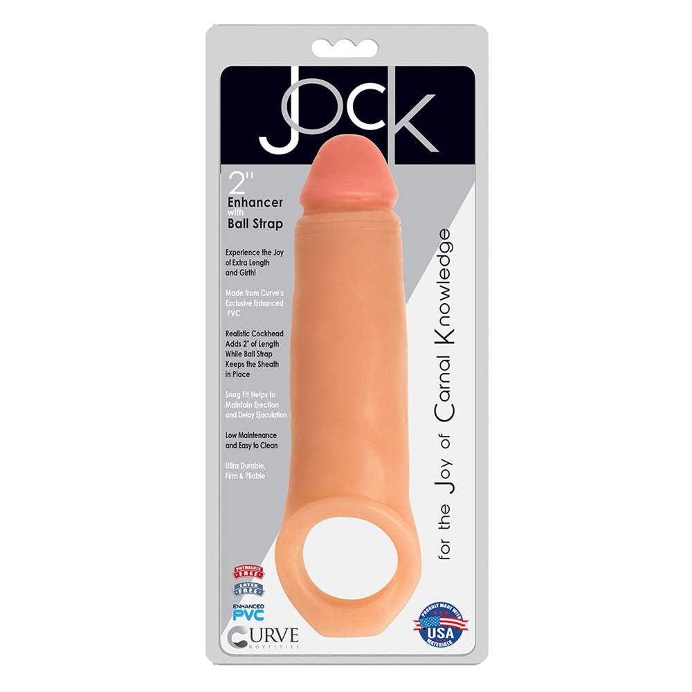 Jock 2" Enhancer W Ball Strap Vanilla | 643380986368 | Discreet Personal Wellness
