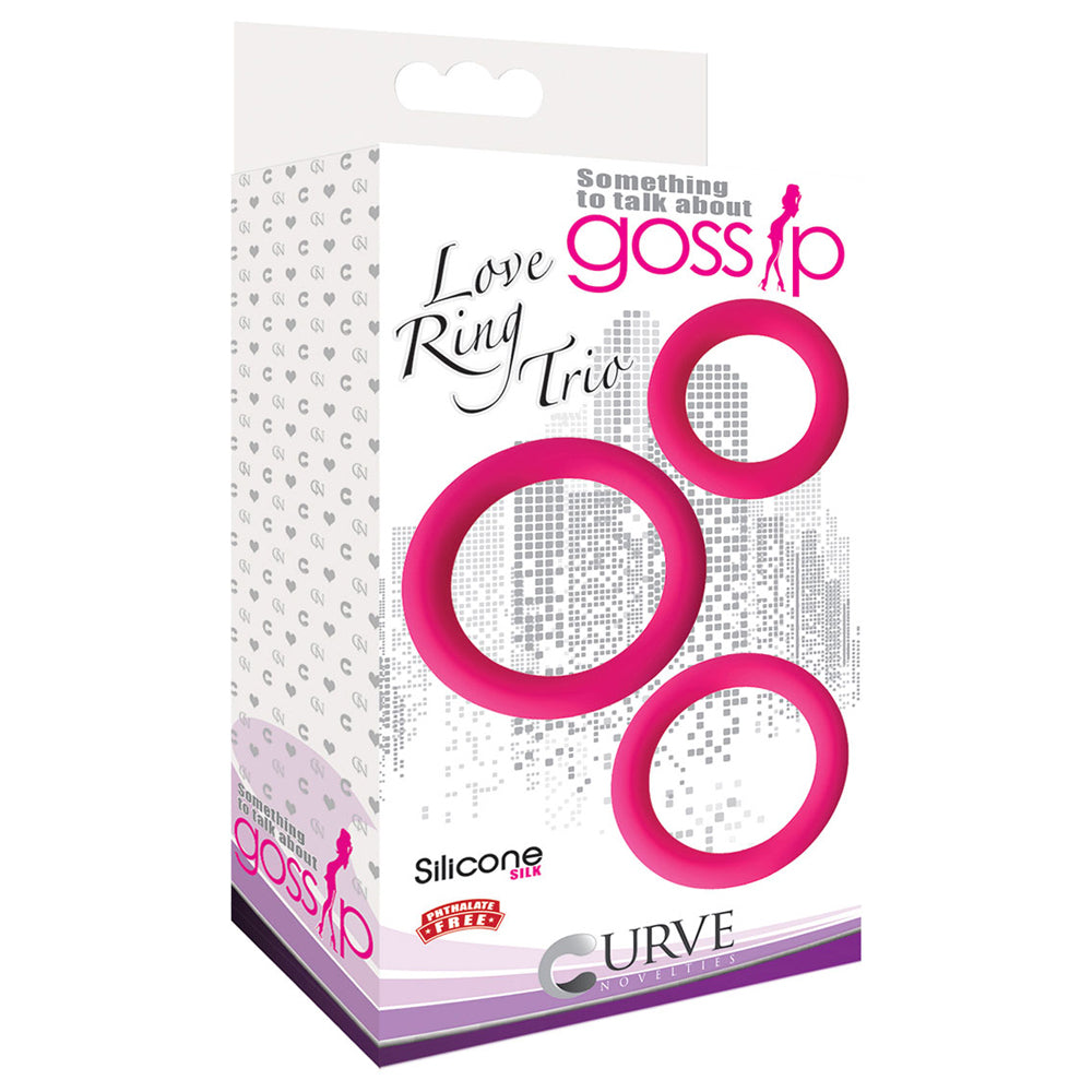 Gossip Love Ring Trio Magenta | 643380987136 | Discreet Personal Wellness