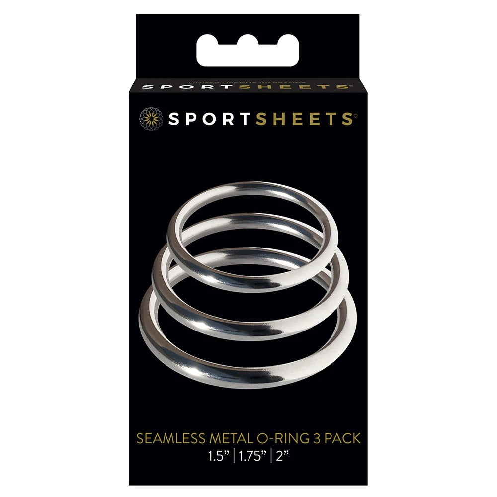 Seamless Metal O Ring 3 Pack | 646709694036 | Discreet Personal Wellness