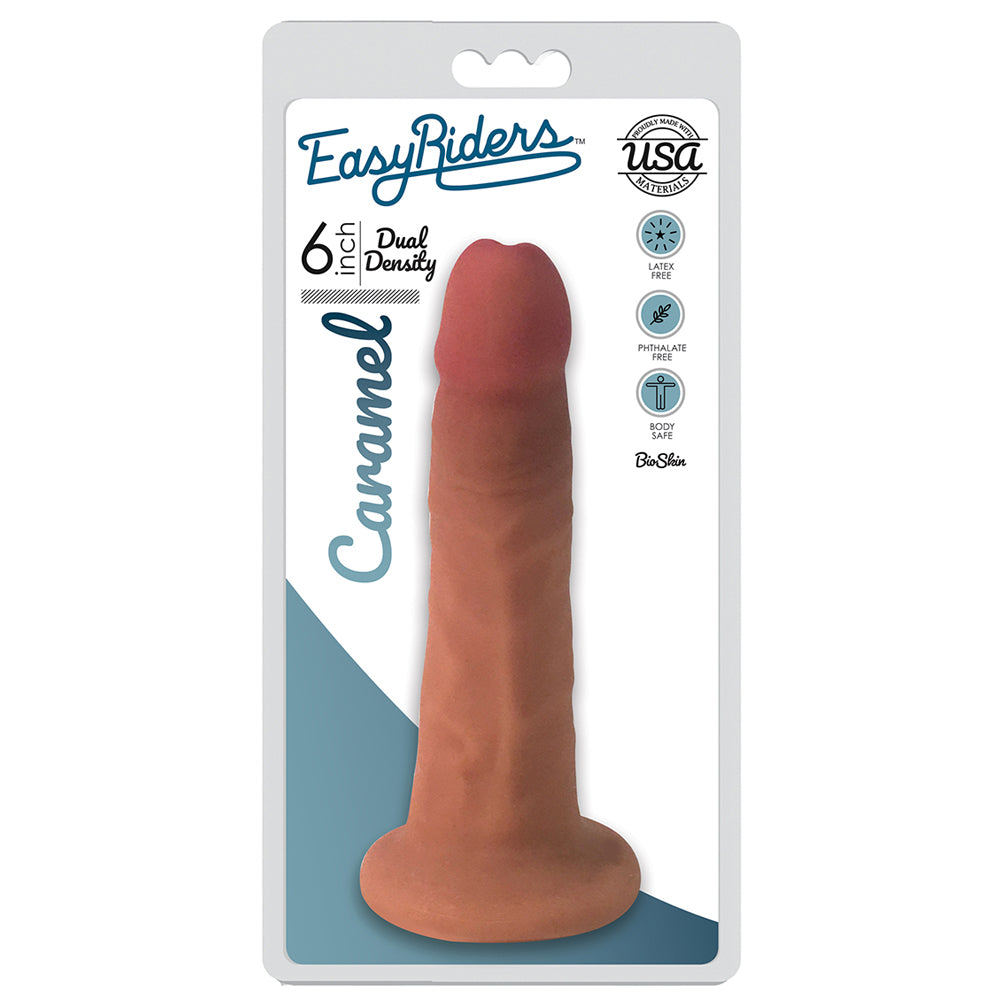 Easy Riders 6" Slim Bioskin Penis Carmel | 653078939620 | Discreet Personal Wellness