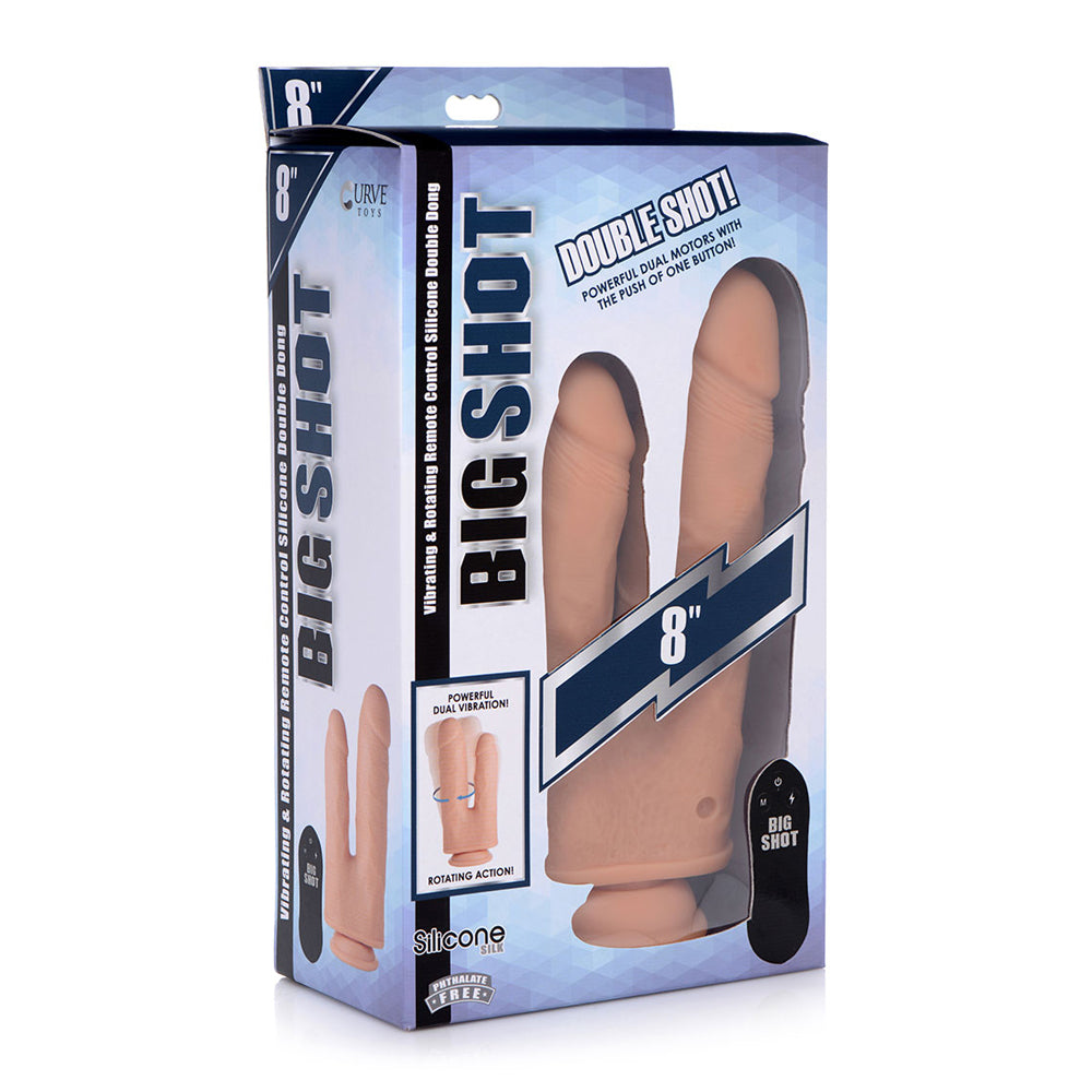 Big Shot 8" Double Shot Liquid Silicone Double Penetration Dildo | 653078941937 | Discreet Personal Wellness