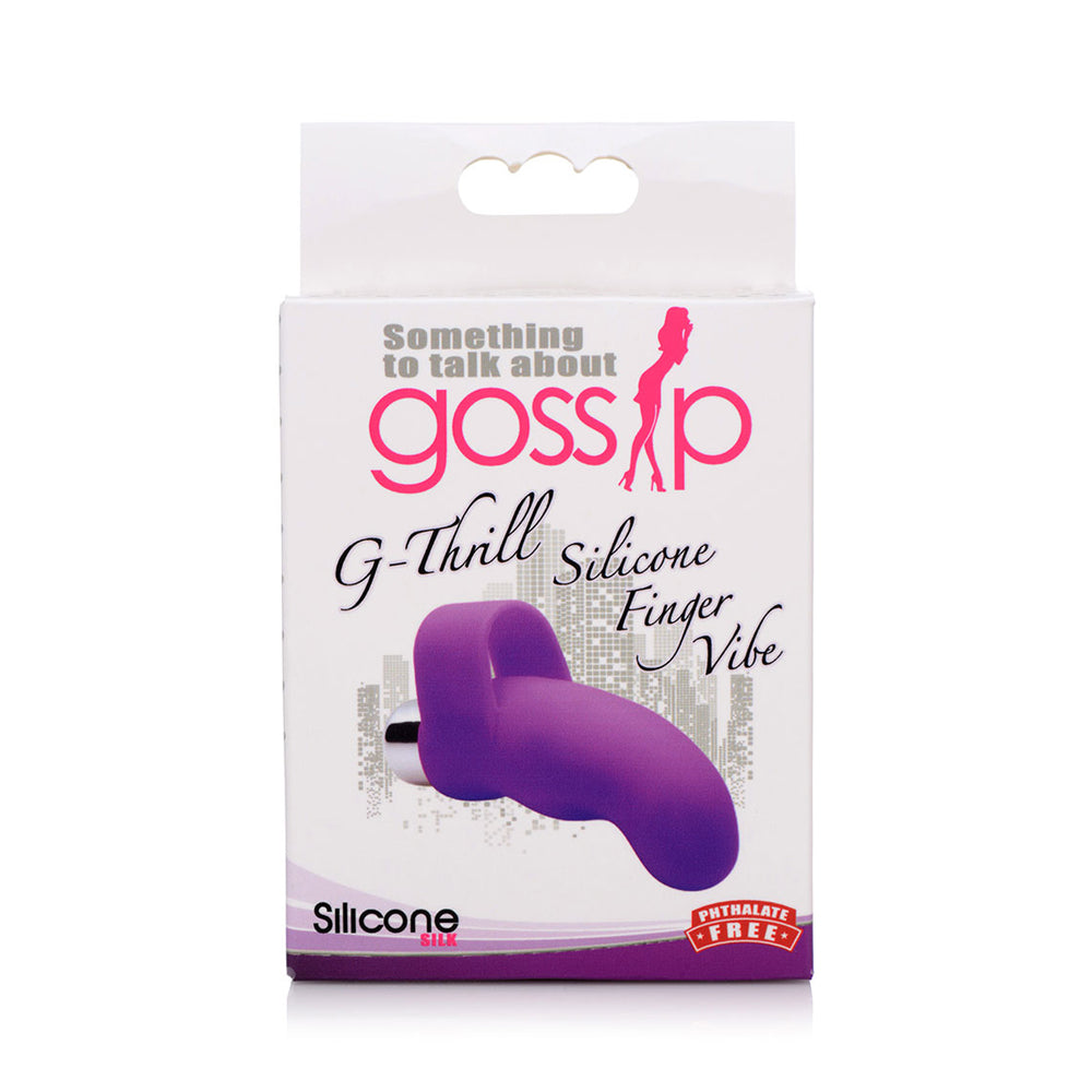 G-Thrill Silicone One Touch G Spot Finger Vibe Violet | 653078941968 | Discreet Personal Wellness