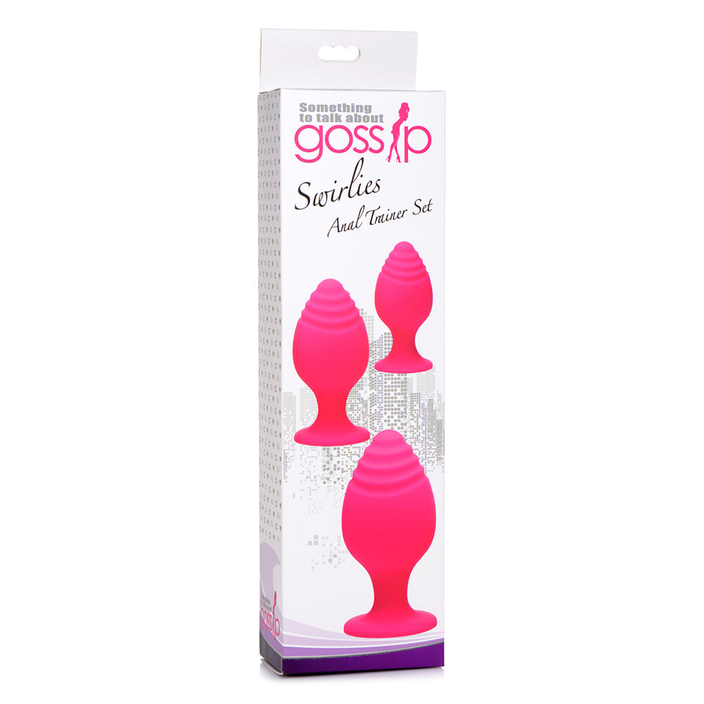 Swirlies Silicone Anal Trainer Set Magenta | 653078942156 | Discreet Personal Wellness