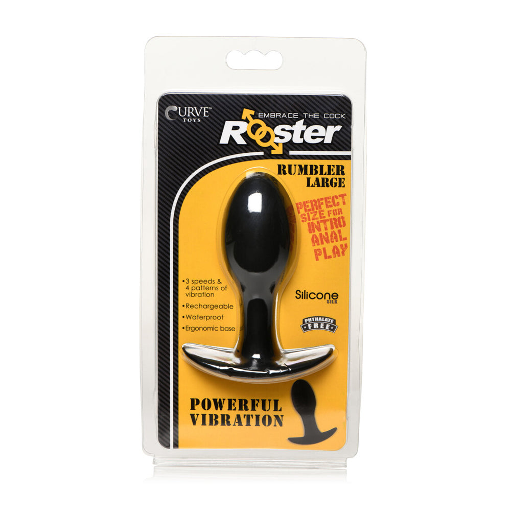 Rooster Rumbler Vibrating Silicone Anal Plug Large | 653078942705 | Discreet Personal Wellness