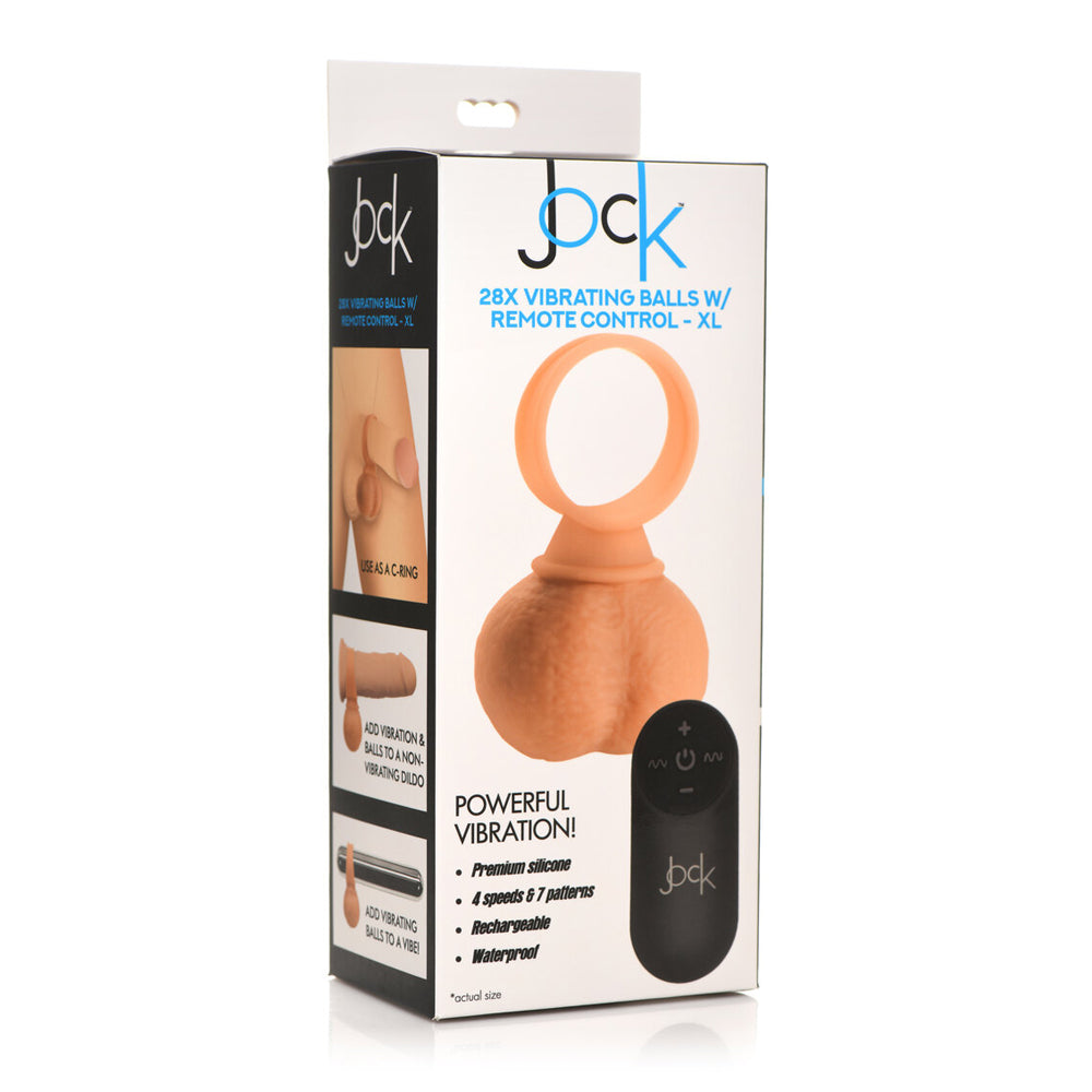 Jock 28X Vibrating Silicone Balls X Large Light | 653078943375 | Discreet Personal Wellness