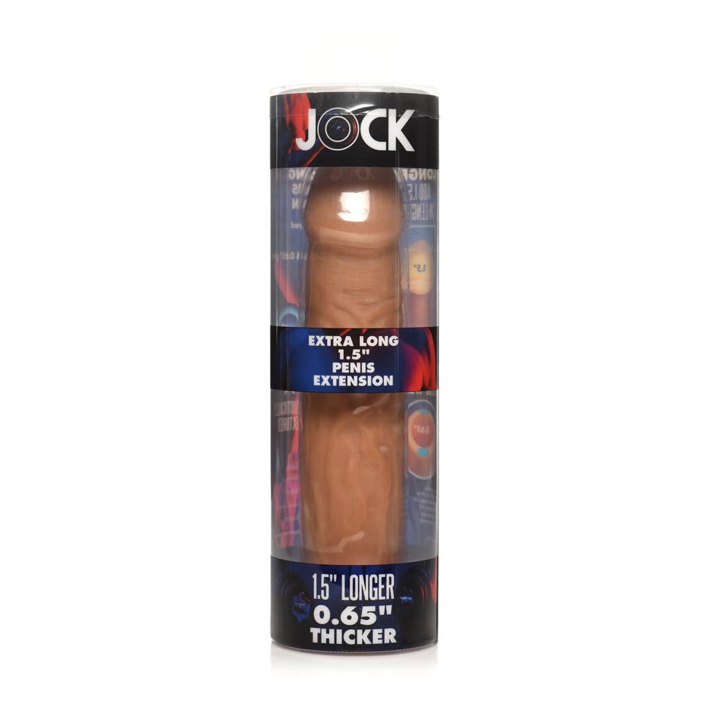 Jock Extra Long 1.5" Penis Extension Sleeve Medium | 653078943795 | Discreet Personal Wellness