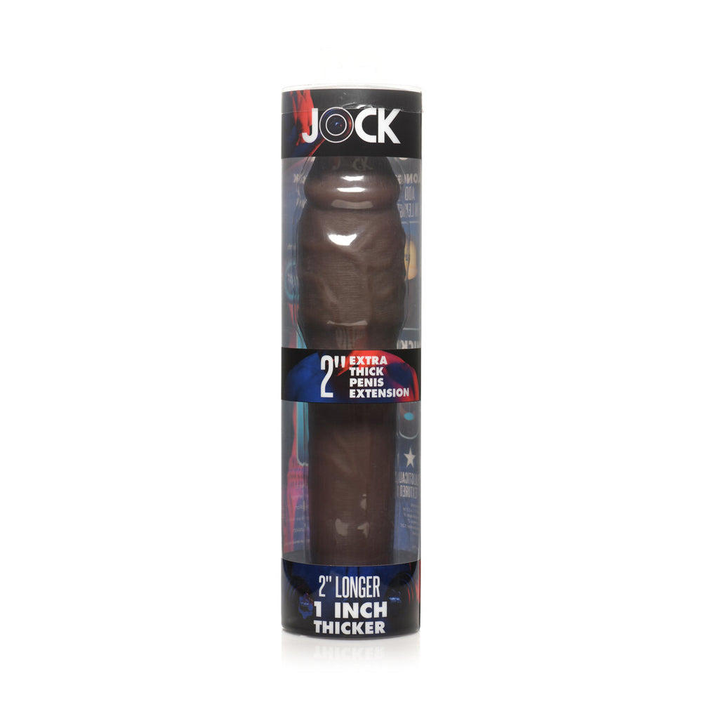 Jock Extra Thick 2" Penis Extension Sleeve Dark | 653078943849 | Discreet Personal Wellness