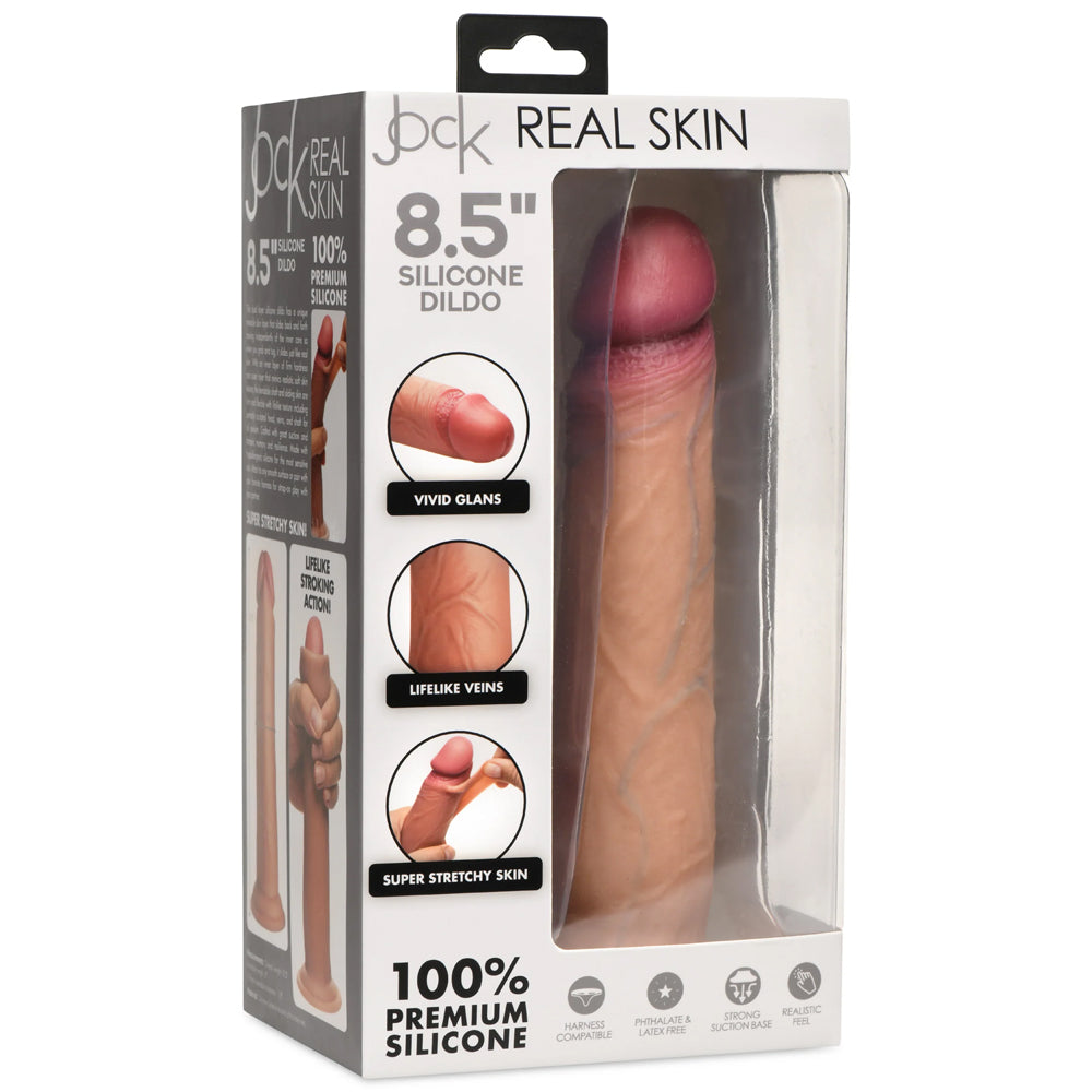 Jock Real Skin 8.5" Silicone Dildo Medium | 653078944761 | Discreet Personal Wellness