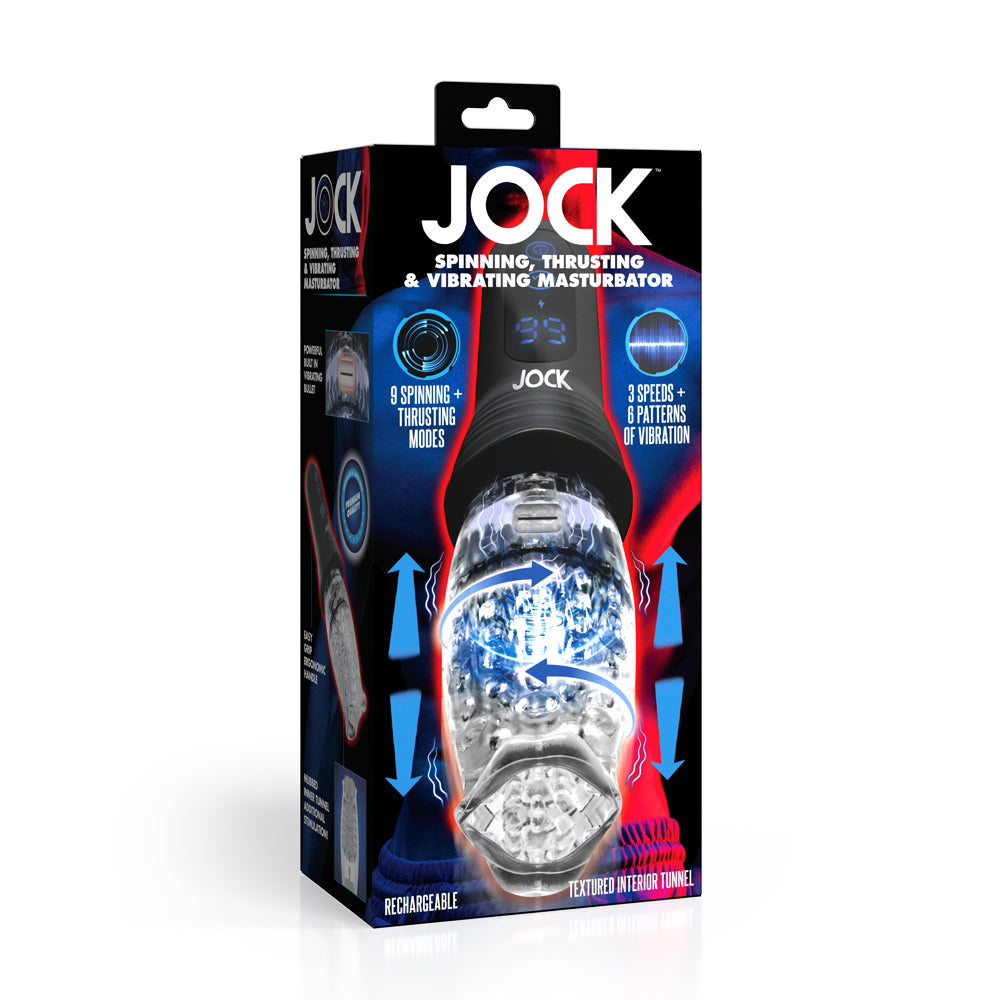 Jock Spinning, Thrusting, & Vibrating Masturbator | 653078944846 | Discreet Personal Wellness