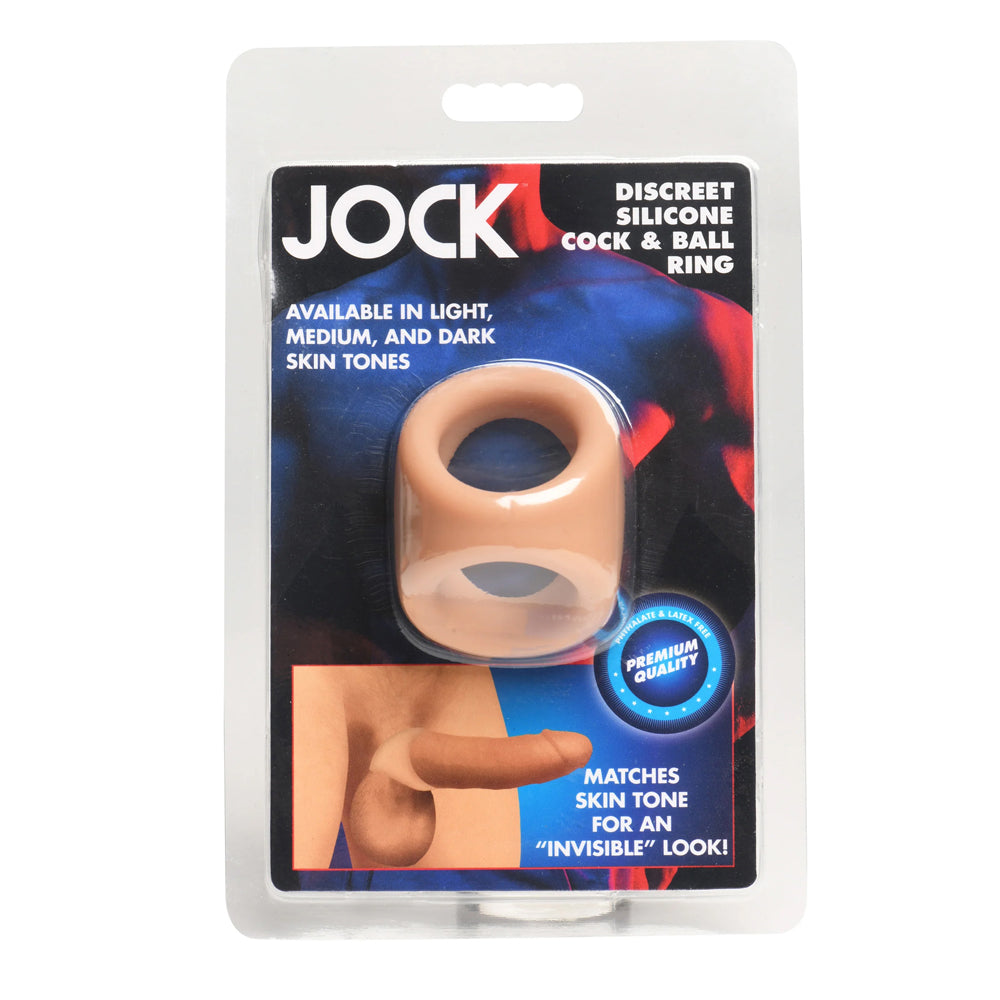 Jock Silicone Penis & Ball Ring Medium | 653078944877 | Discreet Personal Wellness