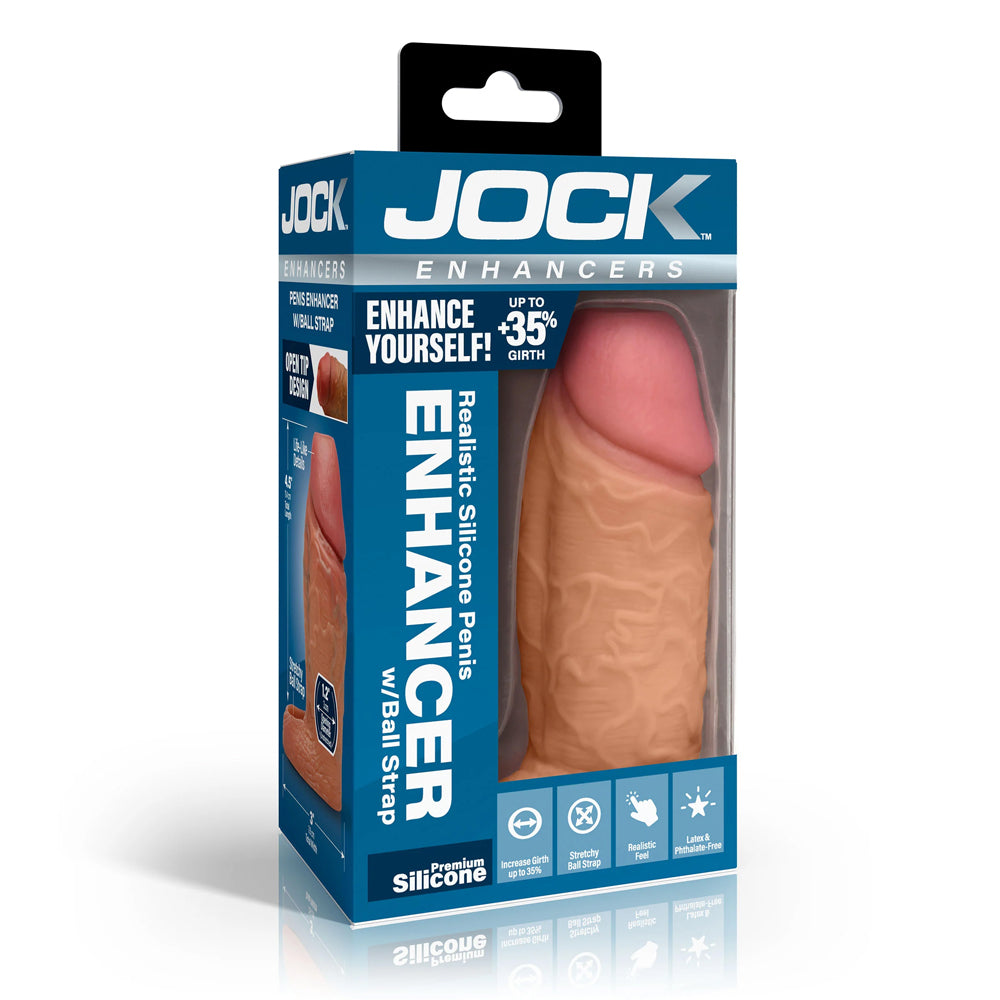 Jock Enhancers Silicone Penis Extension Sleeve Medium | 653078945188 | Discreet Personal Wellness