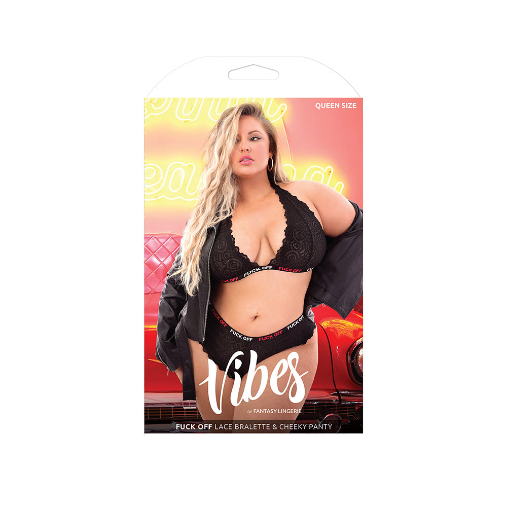 fun Off Lace Bralette & Cheeky Panty - Queen Size Boxed | 657447081569 | Discreet Personal Wellness