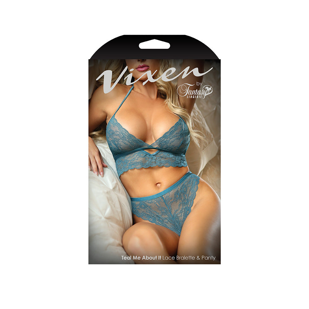 Teal Me About It Lace Bralette & Panty XL | 657447086014 | Discreet Personal Wellness