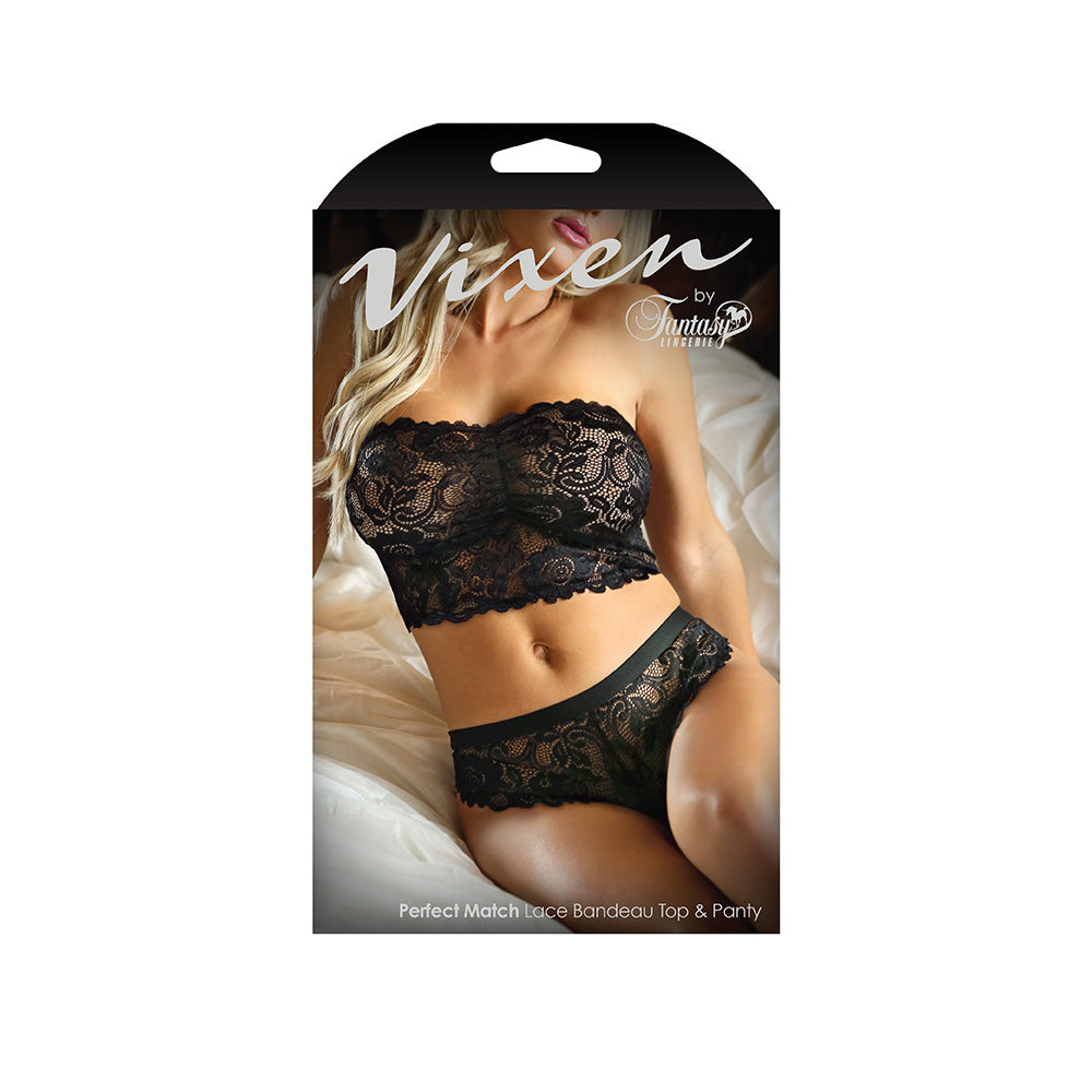 Perfect Match Lace Bandeau Top & Panty One Size | 657447086052 | Discreet Personal Wellness
